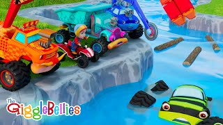 Car Rescue Monster Trucks Save The Car Nursery Rhymes - Gigglebellies