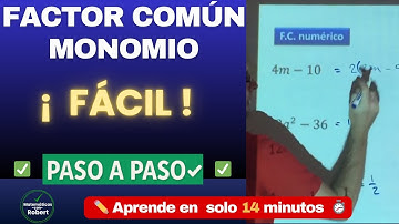 FACTOR COMÚN MONOMIO✅Ejercicios PASO A PASO Fácil y Explicado