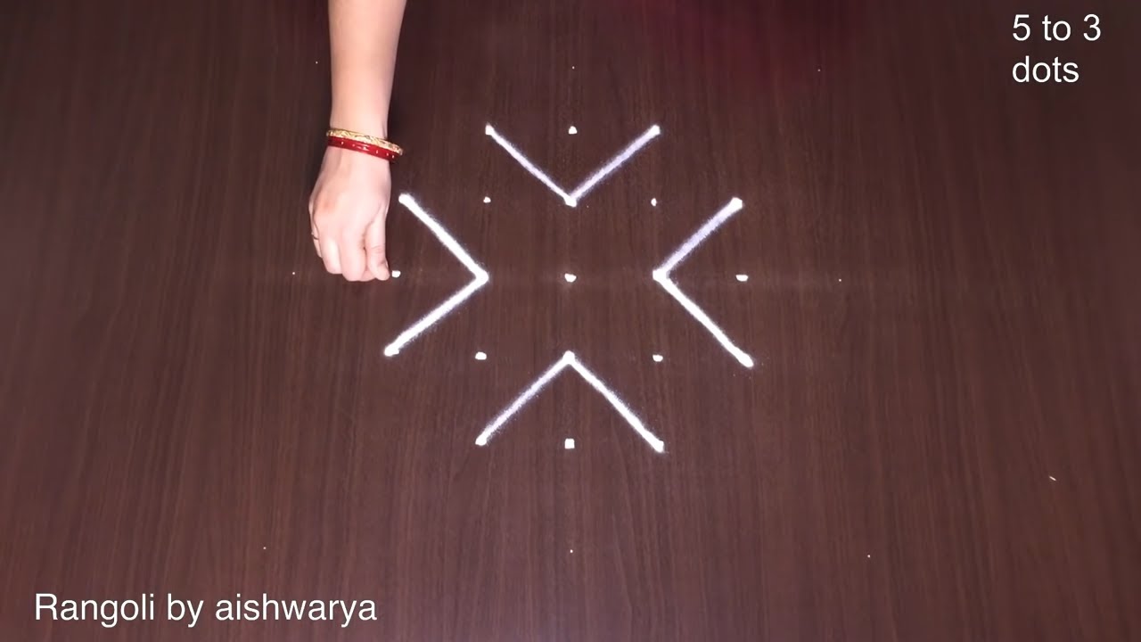 5×3 Dots Latest Chinna Muggulu