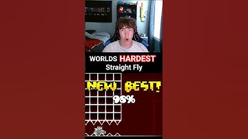 WORLDS HARDEST Straight Fly #geometrydash #challenge #level