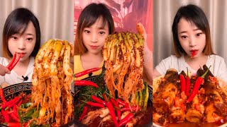 Spicy food challenge - Big stomach king - mukbang chinese eating show eat chili V06