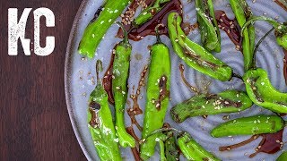 SHISHITO PEPPERS WITH SWEET SOY GLAZE AND SESAME