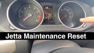 2017 Volkswagen jetta oil life light reset