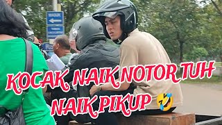 Kocak adegan naik motor saleha dan nando itu ternyata naik mobil pik'up bts soleha