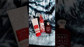 Pairing BBW Winter Cherry Blossom & Kayali Lovefest Burning Cherry 💜💚🥰