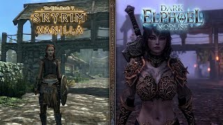 Skyrim Vanilla vs Skyrim Dark Elphael Modlist, PS5/4 - Full Comparison And Load Order