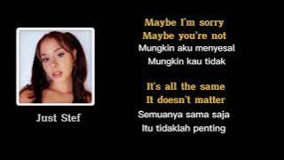 Miss U Miss Me - Just Stef (Lirik Lagu Terjemahan)