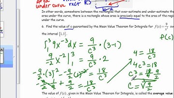 Calculus 4.4 Day 2 Mean Value Theorem for Integrals