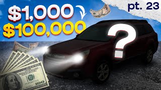 Turning $1,000 To $100,000 Pt 23 Online Dealer Auction (Car Flipping)