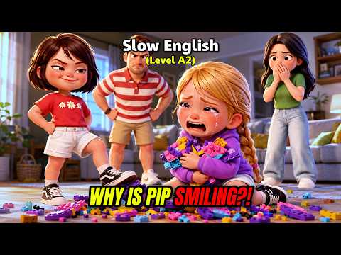 Lily Cried Over Her Broken Toy… Why Was Pip Happy? 😭🧩 | Learn English Through Slow Stories