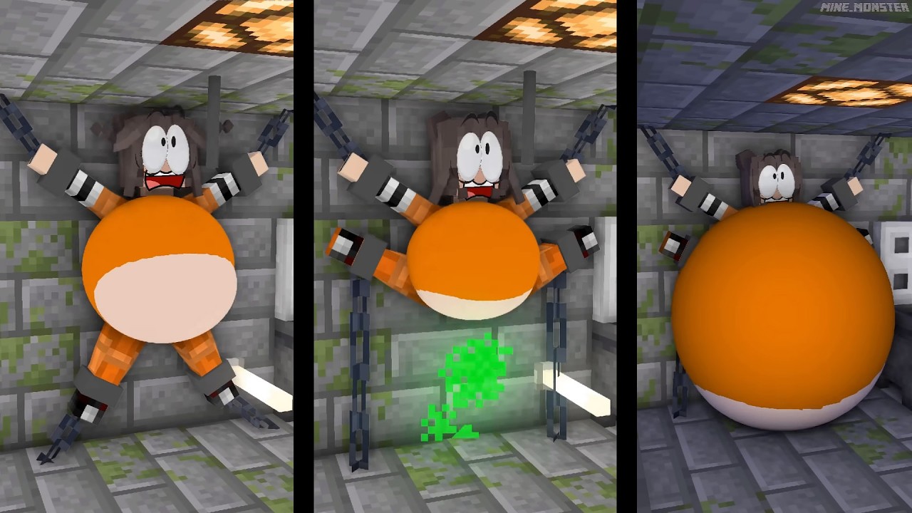 HELP Herobrine Escape From Stomach | Minecraft Mix