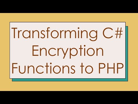 Transforming C# Encryption