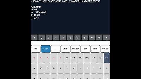 FFKeyboard Demo #2- Copying Clearance into Foreflight