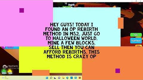 The *BEST* REBIRTH METHOD! 50,000 Gems Per Hour! Mining Simulator 2! Roblox