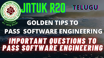 jntuk r20 software engineering important questions || software engineering important questions