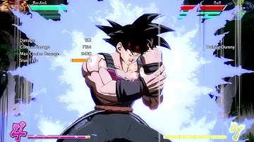 Dbfz: Bardock 7 bar sparking assist combo (100% Damage)