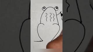 how to draw Frog ? step by step for Beginners shortsviral drawing