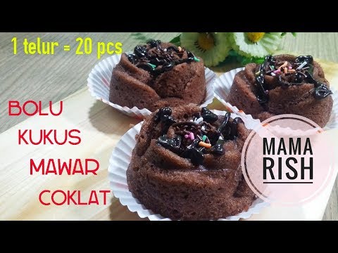bolu-kukus-mawar-coklat-tanpa-mixer-(-1-telur-jadi-20-pcs-)