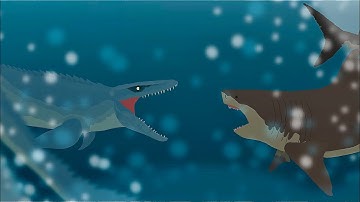 Mosasaurs vs Megalodon| Sticknodes animation