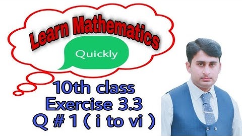 10th Class Math, Ch 3 , Exercise 3.3 , Question No 1 , Matric Part 2, Variations , Science Group..