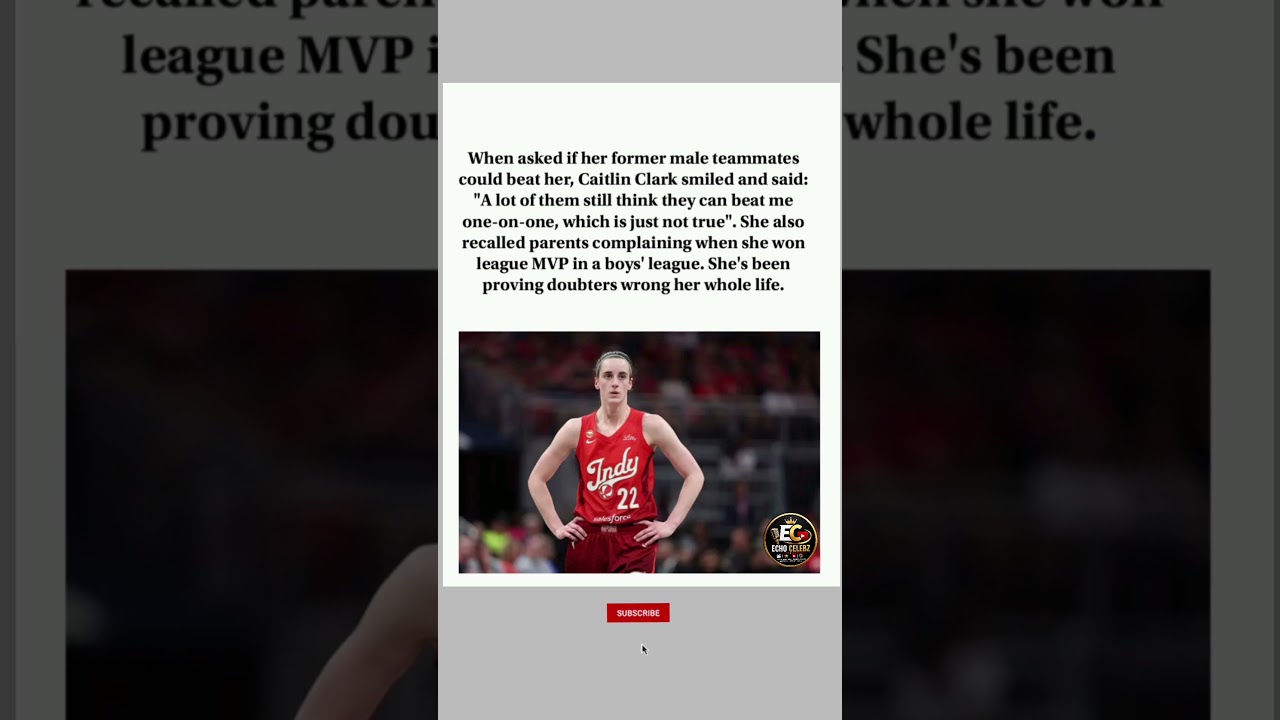 ⁣Clark's Bold Claim After Playing Boys 😤 #celebritynews #basketball #wnba