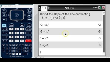 Find the slope of a line using the TI-Nspire