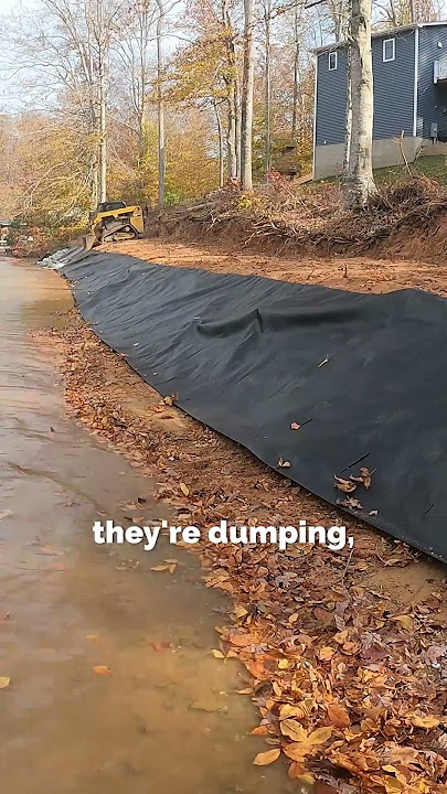 riprap is rolling  #landscapers #landscaper #construction #landscapecontractor #riprap