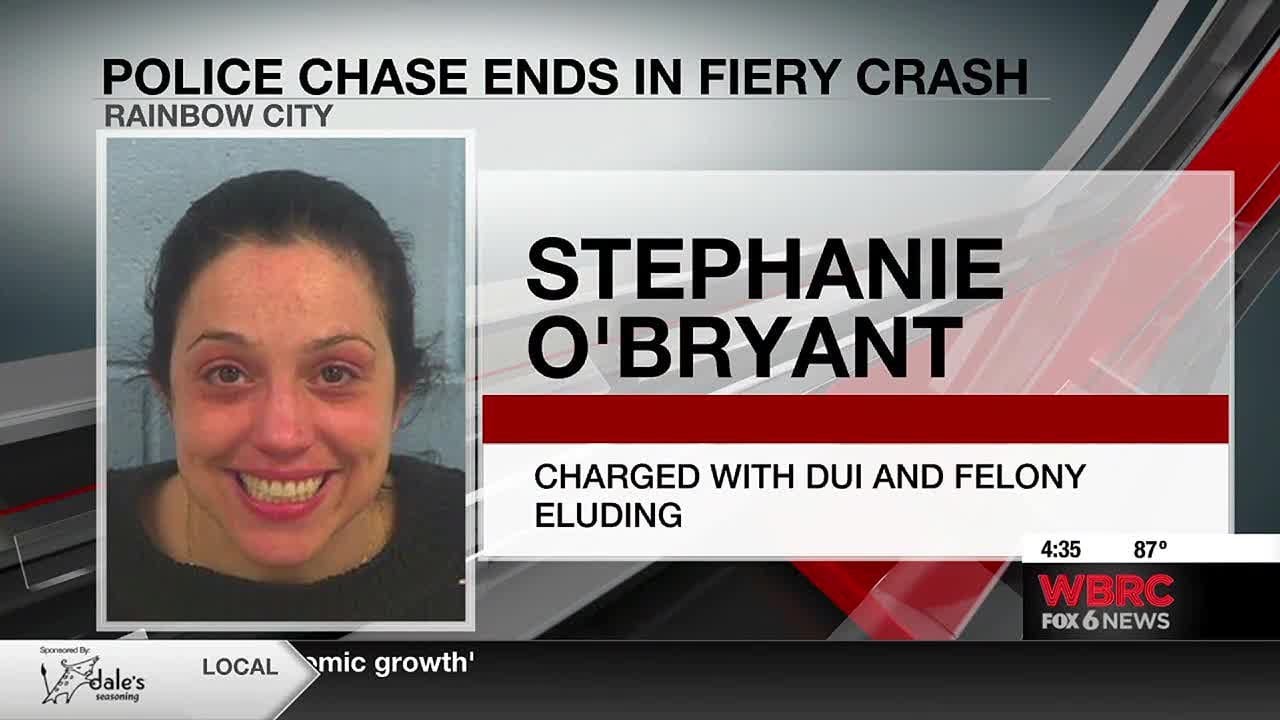 Police chase ends in fiery crash in Rainbow City - YouTube