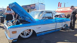 THE WORLD'S LARGEST CHEVY C10 TRUCK EVENT!!! DINO'S GIT DOWN STATE FARM STADIUM GLENDALE, ARIZONA 4K