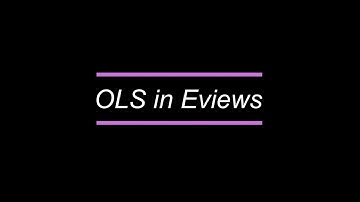 OLS in Eviews | OLS Eviews | Estimating OLS using Eviews | Regression in Eviews | Eviews Course