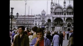 Archive footage of Tourism in Venice, Italy, 1970s home movie film