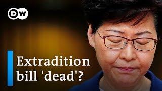 Hong Kong Is Carrie Lams China Extradition Bill Really Dead? Dw News