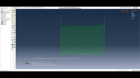ABAQUS - 2D water tank - Constant frequency - Water Sloshing - Orphan Mesh approach