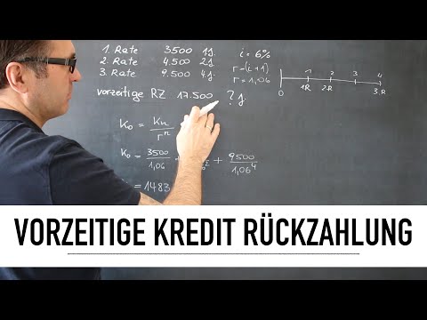 Video: Was Ist Rentabler, Einen Kredit Vorzeitig Zurückzuzahlen?