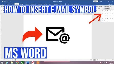 How to Insert Email Symbol in MS Word | How to add Email Icon in MS Word | E-mail Symbol