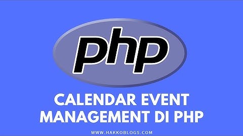 Calendar Event Management menggunakan full calendar