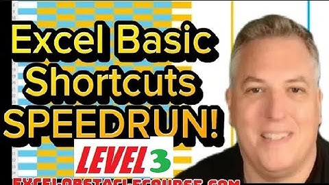 Excel Back to Basics Challenge: LEVEL 3! Speedrun It!