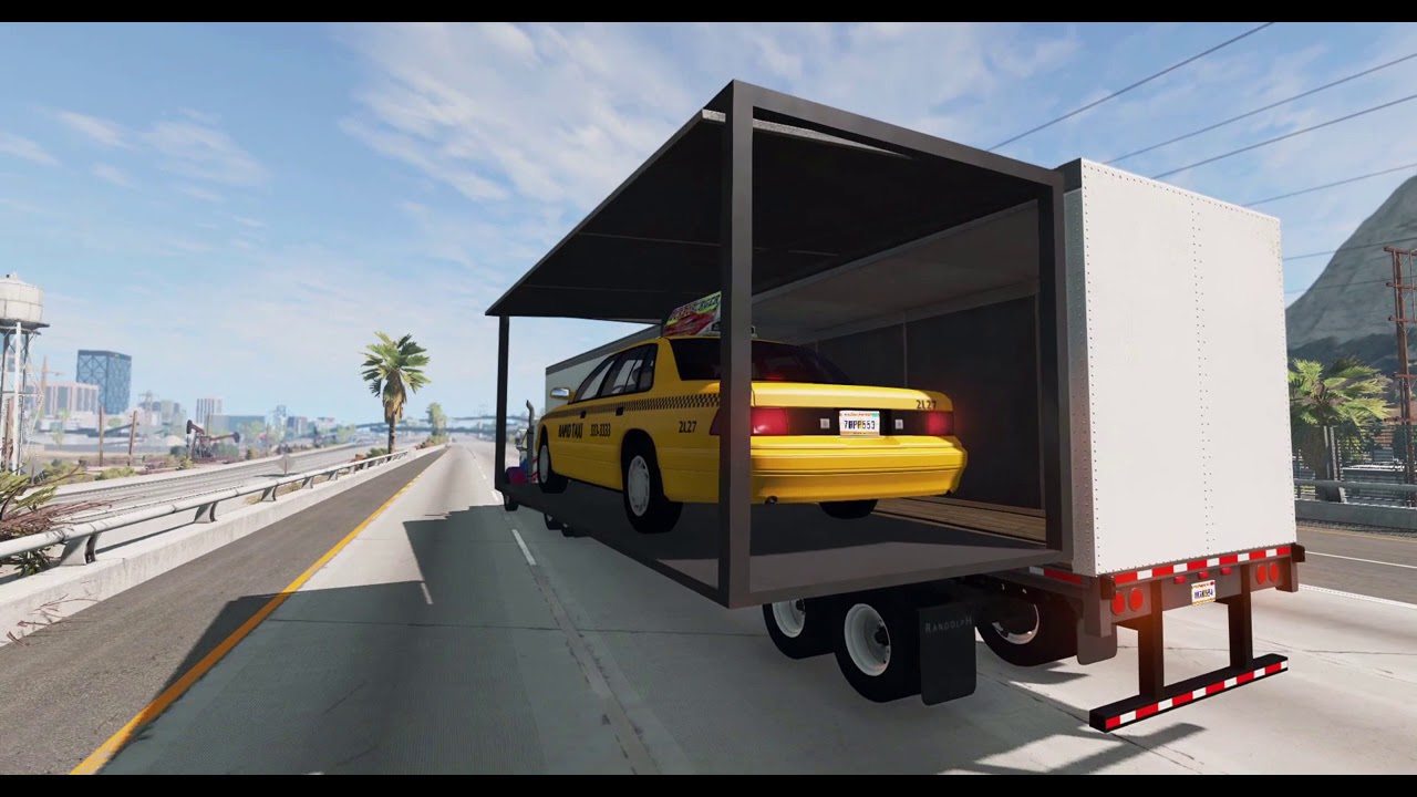 how to safely use the car hauler in BeamNG drive YouTube