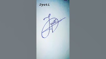 Jyoti name Signature #calligraphy #handwriting #viral #youtube #shortsfeed #art #ytshorts