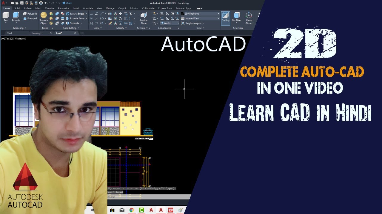 [ COMPLETE ] AutoCAD 2D IN 3.5HOURS IN HINDI | CIVIL | MECHANICAL ...