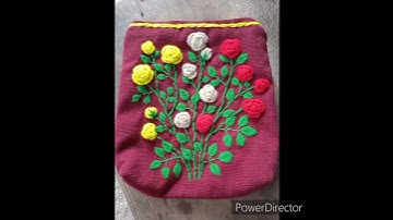 Thumbnail of Twoply and Fourply embroidery on woven cloth for mini bags.