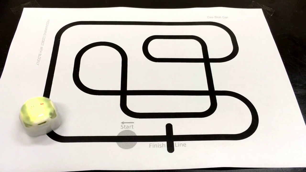 Ozoblockly Challenges - Slot Car Race Track - YouTube