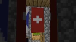 Making the Swiss Flag in Minecraft #minecraft #banner #tutorial