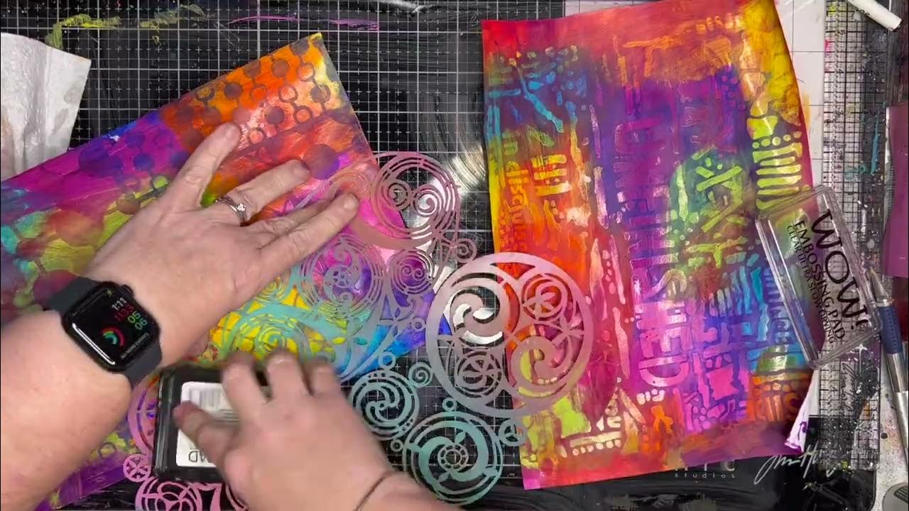 Embossing resist technique for Artist Trading cards (and anything else