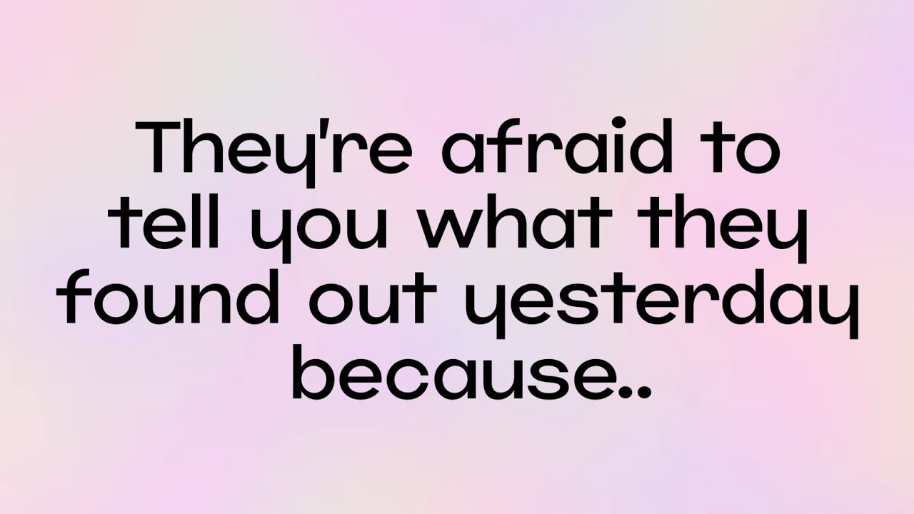 Urgent MSG‼️Divine Feminine💌 They're afraid to tell you what they found out yesterday Because...