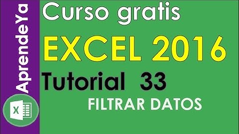 🔴Filtrar datos en excel 2016✅ ⭐  2018