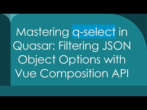 Mastering q-select in