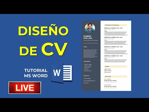 DISEÑO DE CV EN WORD #word #wordtutorials