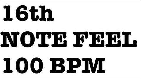 16th NOTE FEEL DRUM BACKING TRACK α -100 BPM-