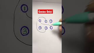 Only for a genius! Connect 1 to 1, 2 to 2, 3 to 3 without crossing the lines! #maths #youtube